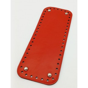 Çanta Aksesuar Suni Deri Kırmızı Renk 30X12 cm Dikdörtgen Çanta Tabanı (Gümüş Aparatlı)