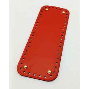 Çanta Aksesuar Suni Deri Kırmızı Renk 30X12 cm Dikdörtgen Çanta Tabanı (Light Gold Aparatlı)