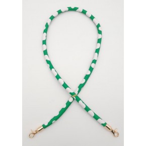 Çanta Aksesuar Suni Deri Kordon Çanta Sapı Yeşil Beyaz Leopar Light Gold Metalli