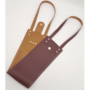 Çanta Aksesuar Suni Deri Kova Model Bordo Renk Çanta Deri Seti Light Gold Metal