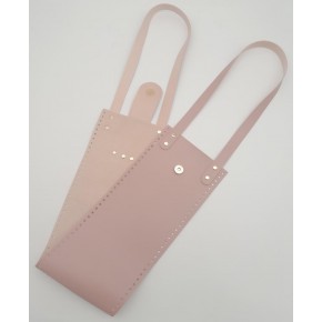 Çanta Aksesuar Suni Deri Kova Model Pudra Renk Çanta Deri Seti Light Gold Metal