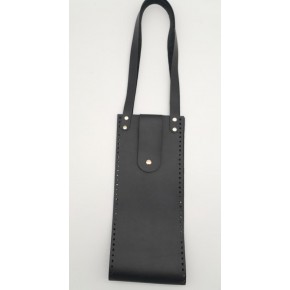 Çanta Aksesuar Suni Deri Kova Model Siyah Renk Çanta Deri Seti Light Gold Metal