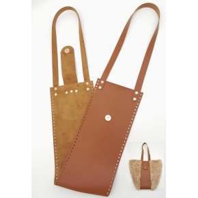 Çanta Aksesuar Suni Deri Kova Model Taba Renk Çanta Deri Seti Light Gold Metal