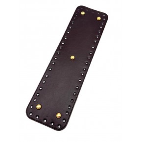 Çanta Aksesuar Suni Deri Koyu Kahve Renk 35X10 cm Dikdörtgen Çanta Tabanı (Light Gold Aparatlı)