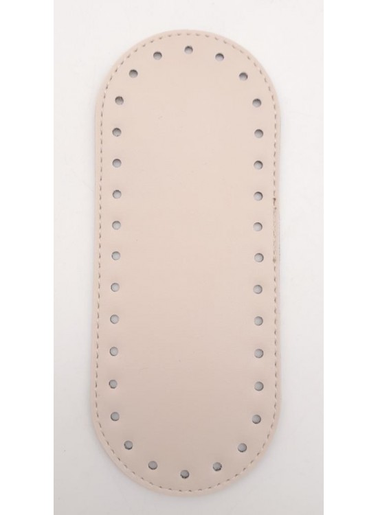 Çanta Aksesuar Suni Deri Krem 20X8 cm Oval Çanta Tabanı