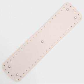 Çanta Aksesuar Suni Deri Krem Renk 40x10 cm Dikdörtgen Çanta Tabanı Gümüş Aparatlı