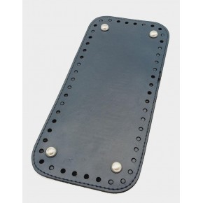 Çanta Aksesuar Suni Deri Lacivert Renk 25X12 cm Dikdörtgen Çanta Tabanı (Gümüş Aparatlı)