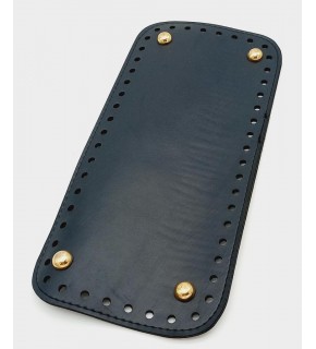 Çanta Aksesuar Suni Deri Lacivert Renk 25X12 cm Dikdörtgen Çanta Tabanı (Light Gold Aparatlı)