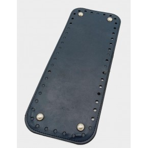 Çanta Aksesuar Suni Deri Lacivert Renk 30X12 cm Dikdörtgen Çanta Tabanı (Gümüş Aparatlı)