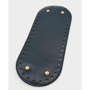 Çanta Aksesuar Suni Deri Lacivert Renk 30X12 cm Oval Çanta Tabanı (Light Gold Aparatlı)