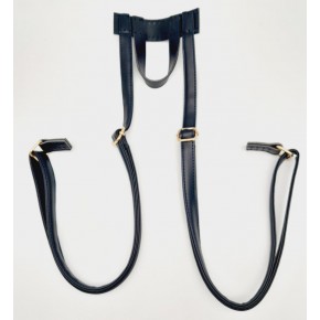 Çanta Aksesuar Suni Deri Lacivert Renk Sırt Çantası Sapı Light Gold Metalli