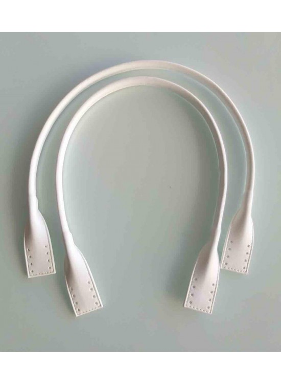 Çanta Aksesuar Suni Deri Pelikan Model Çanta Sapı Beyaz Renk 65 Cm