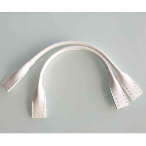 Çanta Aksesuar Suni Deri Pelikan Model Kısa Çanta Sapı Beyaz 40 Cm