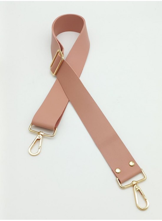 Çanta Aksesuar Suni Deri Pudra 120X4 Cm Çanta Sapı Kalsap Light Gold Metalli