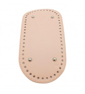 Çanta Aksesuar Suni Deri Pudra Renk 25X12 cm Oval Çanta Tabanı