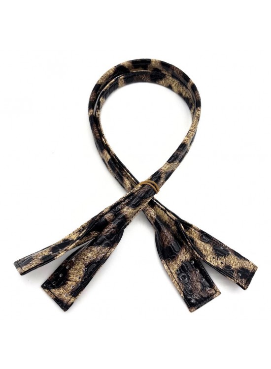 Çanta Aksesuar Suni Deri Rugan Pelikan Model Çanta Sapı Leopar  Renk