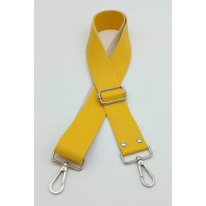 Çanta Aksesuar Suni Deri Sarı 120X4 Cm Çanta Sapı Kalsap Gümüş Metalli