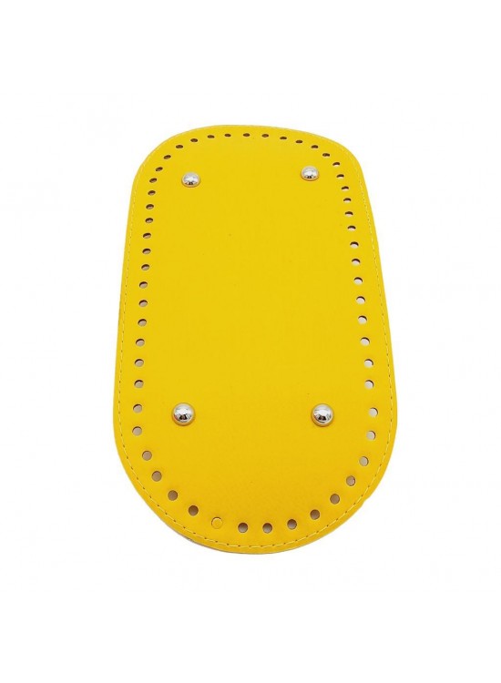 Çanta Aksesuar Suni Deri Sarı Renk 25X12 cm Oval Çanta Tabanı