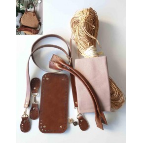 Çanta Aksesuar Suni Deri Sitil Model Örgü Çanta Seti