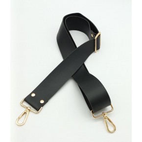 Çanta Aksesuar Suni Deri Siyah 120X4 Cm Çanta Sapı Kalsap Light Gold Metalli