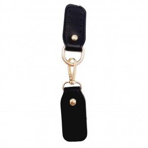 Çanta Aksesuar Suni Deri Siyah Çift Kat Dikişli Kancalı Kilitli Böce Light Gold Metalli