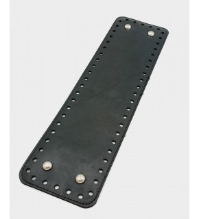 Çanta Aksesuar Suni Deri Siyah Renk 35X10 cm Dikdörtgen Çanta Tabanı (Gümüş Aparatlı)