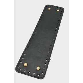 Çanta Aksesuar Suni Deri Siyah Renk 35X10 cm Dikdörtgen Çanta Tabanı (Light Gold Aparatlı)