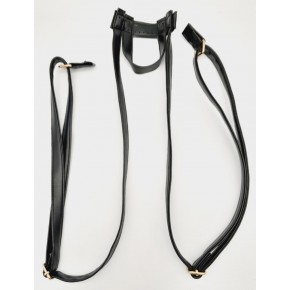 Çanta Aksesuar Suni Deri Siyah Renk Sırt Çantası Sapı Light Gold Metalli