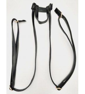 Çanta Aksesuar Suni Deri Siyah Renk Sırt Çantası Sapı Light Gold Metalli