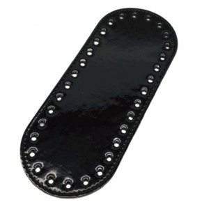 Çanta Aksesuar Suni Deri Siyah Rugan 20x8 cm Oval Çanta Tabanı