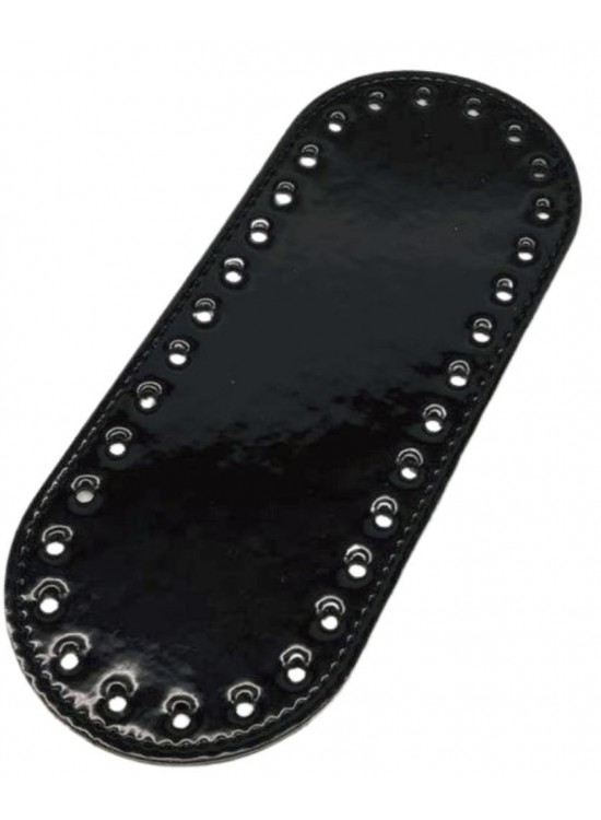 Çanta Aksesuar Suni Deri Siyah Rugan 20x8 cm Oval Çanta Tabanı