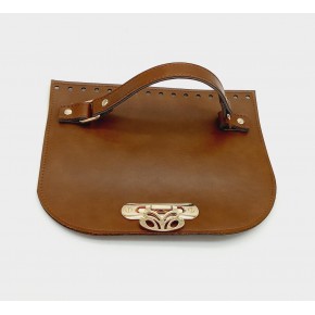 Çanta Aksesuar Suni Deri Taba Renk 24X19 Cm Kapak Light Gold Metalli