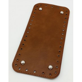 Çanta Aksesuar Suni Deri Taba Renk 25X12 cm Dikdörtgen Çanta Tabanı (Gümüş Aparatlı)