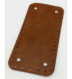 Çanta Aksesuar Suni Deri Taba Renk 25X12 cm Dikdörtgen Çanta Tabanı (Gümüş Aparatlı)