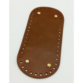 Çanta Aksesuar Suni Deri Taba Renk 25X12 cm Oval Çanta Tabanı (Light Gold Aparatlı)