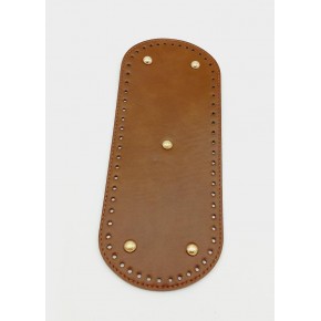Çanta Aksesuar Suni Deri Taba Renk 30X12 cm Oval Çanta Tabanı (Light Gold Aparatlı)