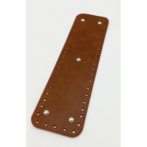 Çanta Aksesuar Suni Deri Taba Renk 35X10 cm Dikdörtgen Çanta Tabanı (Gümüş Aparatlı)