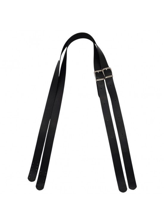 Çanta Aksesuar Suni Deri Tek Tokalı Ayarlanabilir Çift Çanta Sapı Siyah Renk Gümüş Metal Çanta Aksesuar Suni Deri Tek Tokalı Ayarlanabilir Çift Çanta Sapı Siyah Renk Gümüş Metal