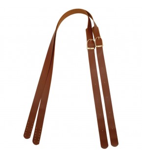 Çanta Aksesuar Suni Deri Tek Tokalı Ayarlanabilir Çift Çanta Sapı Taba Renk Light Gold Metal