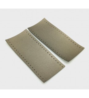 Çanta Aksesuar Suni Deri Tutma Sapı Parlak Gri Simit Sap 17x7.5 Cm