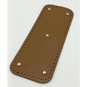 Çanta Aksesuar Suni Deri Vizon Renk 30X12 cm Dikdörtgen Çanta Tabanı (Gümüş Aparatlı)