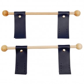 Çanta Aksesuar Suni Derili Ahşap Çanta Sapı Lacivert Renk