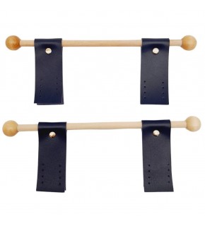 Çanta Aksesuar Suni Derili Ahşap Çanta Sapı Lacivert Renk