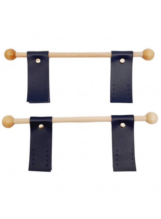 Çanta Aksesuar Suni Derili Ahşap Çanta Sapı Lacivert Renk