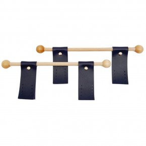 Çanta Aksesuar Suni Derili Ahşap Çanta Sapı Lacivert Renk