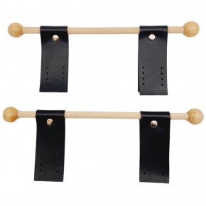 Çanta Aksesuar Suni Derili Ahşap Çanta Sapı Siyah Renk