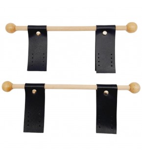 Çanta Aksesuar Suni Derili Ahşap Çanta Sapı Siyah Renk