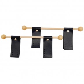 Çanta Aksesuar Suni Derili Ahşap Çanta Sapı Siyah Renk