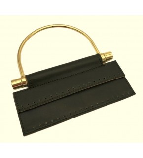 Çanta Aksesuar Suni Derili Metal Çanta Sapı İpek Model Haki Yeşil Renk Light Gold Metal (Yeni Model)