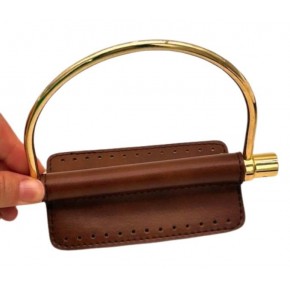 Çanta Aksesuar Suni Derili Metal Çanta Sapı İpek Model Taba Renk Light Gold Metal
